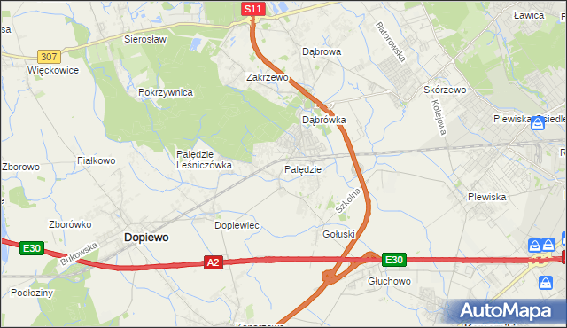 mapa Palędzie, Palędzie na mapie Targeo