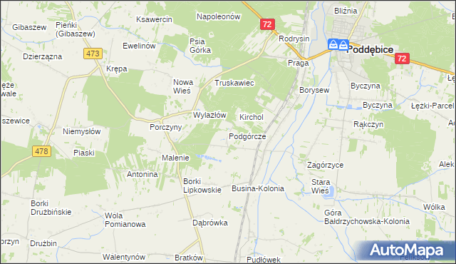 mapa Podgórcze, Podgórcze na mapie Targeo