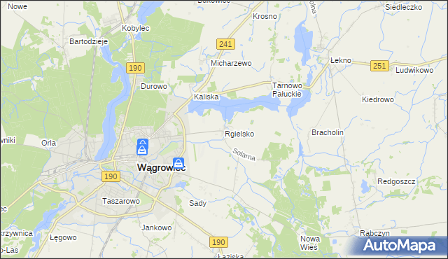 mapa Rgielsko, Rgielsko na mapie Targeo