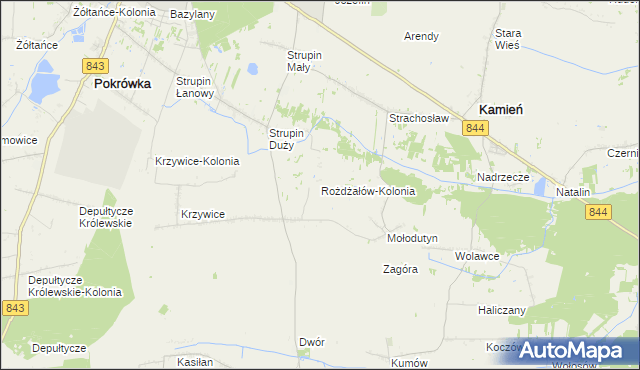 mapa Rożdżałów-Kolonia, Rożdżałów-Kolonia na mapie Targeo