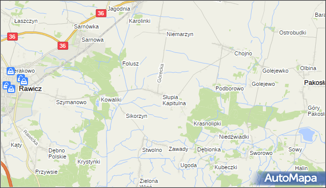 mapa Słupia Kapitulna, Słupia Kapitulna na mapie Targeo