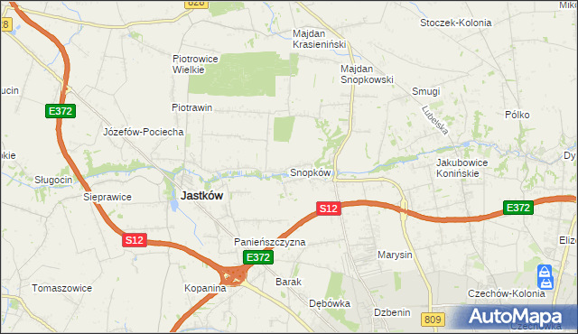 mapa Snopków, Snopków na mapie Targeo