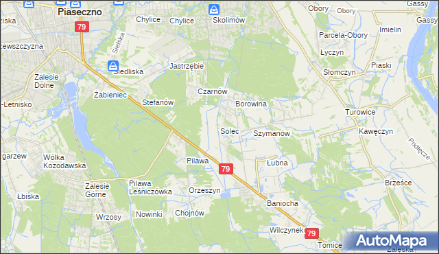 mapa Solec gmina Góra Kalwaria, Solec gmina Góra Kalwaria na mapie Targeo