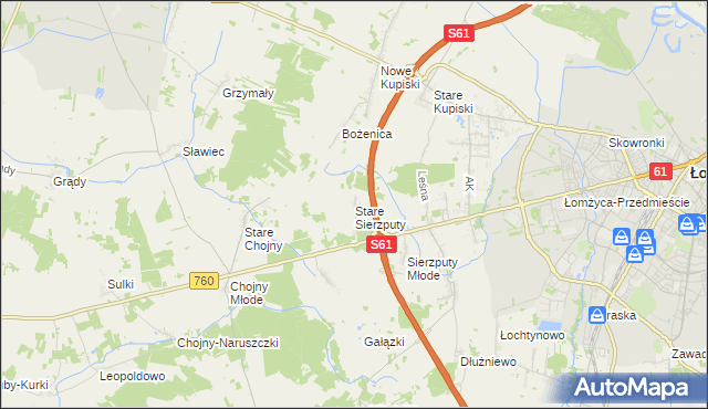 mapa Stare Sierzputy, Stare Sierzputy na mapie Targeo