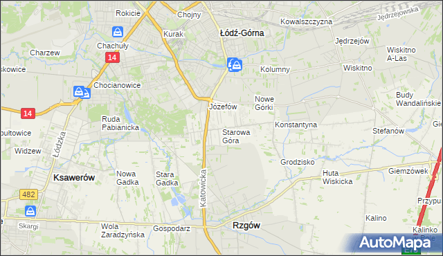 mapa Starowa Góra, Starowa Góra na mapie Targeo