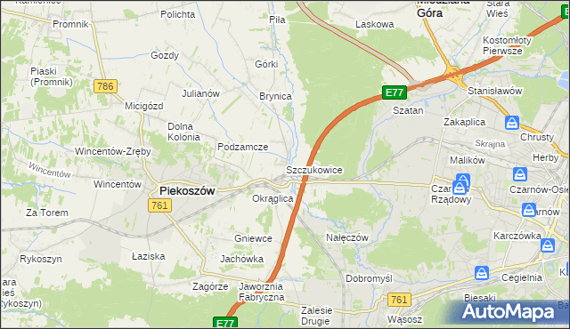 mapa Szczukowice, Szczukowice na mapie Targeo