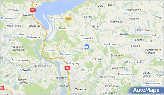 mapa Ubiad, Ubiad na mapie Targeo