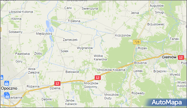 mapa Wólka Karwicka, Wólka Karwicka na mapie Targeo