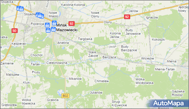 mapa Zakole-Wiktorowo, Zakole-Wiktorowo na mapie Targeo