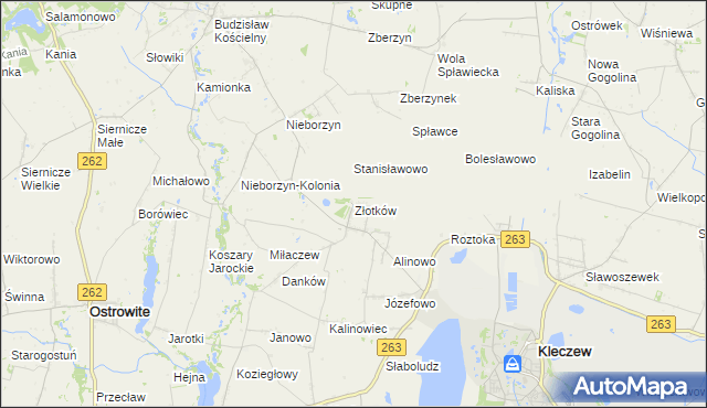 mapa Złotków, Złotków na mapie Targeo