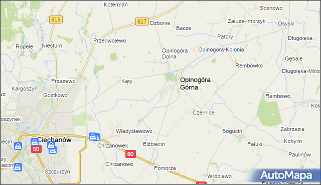 mapa Zygmuntowo gmina Opinogóra Górna, Zygmuntowo gmina Opinogóra Górna na mapie Targeo