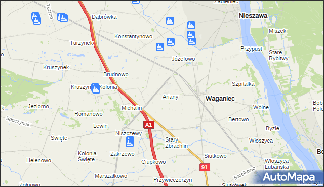 mapa Ariany, Ariany na mapie Targeo