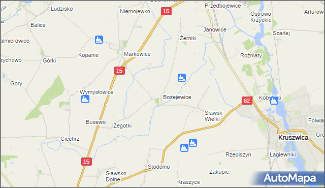 mapa Bożejewice gmina Strzelno, Bożejewice gmina Strzelno na mapie Targeo