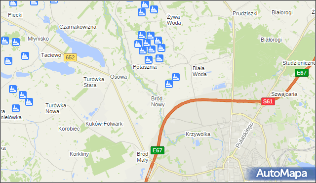 mapa Bród Stary, Bród Stary na mapie Targeo