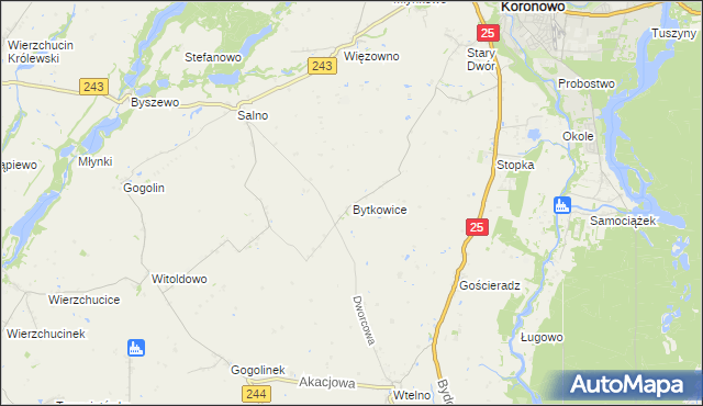 mapa Bytkowice, Bytkowice na mapie Targeo