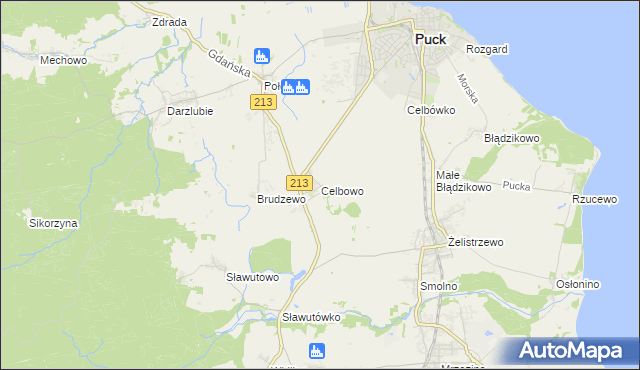mapa Celbowo, Celbowo na mapie Targeo