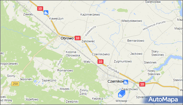 mapa Czernikówko, Czernikówko na mapie Targeo