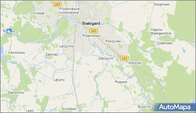 mapa Dębczyno, Dębczyno na mapie Targeo