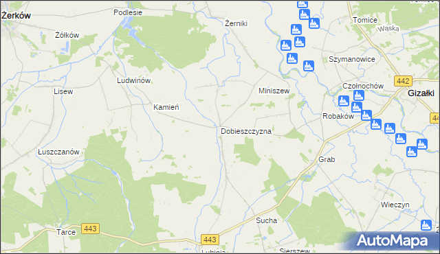 mapa Dobieszczyzna, Dobieszczyzna na mapie Targeo
