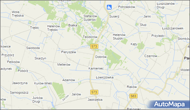 mapa Dobrów gmina Szczawin Kościelny, Dobrów gmina Szczawin Kościelny na mapie Targeo