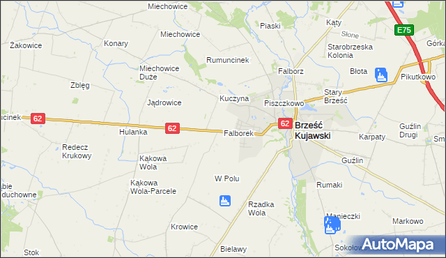 mapa Falborek, Falborek na mapie Targeo