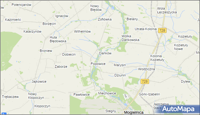 mapa Główczyn-Towarzystwo, Główczyn-Towarzystwo na mapie Targeo