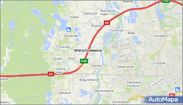 mapa Gosławice gmina Wierzchosławice, Gosławice gmina Wierzchosławice na mapie Targeo