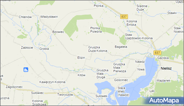 mapa Gruszka Duża, Gruszka Duża na mapie Targeo