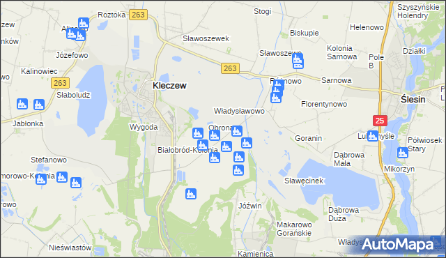 mapa Helenowo gmina Kleczew, Helenowo gmina Kleczew na mapie Targeo