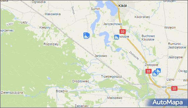 mapa Jankowo gmina Lipno, Jankowo gmina Lipno na mapie Targeo