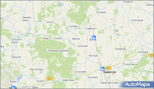 mapa Jurzynek, Jurzynek na mapie Targeo