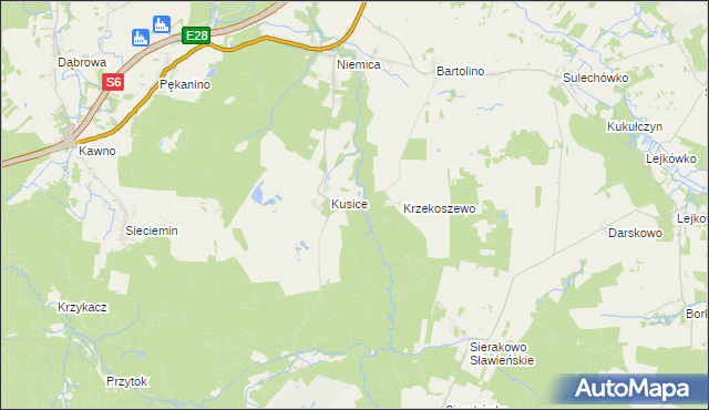 mapa Kusiczki, Kusiczki na mapie Targeo