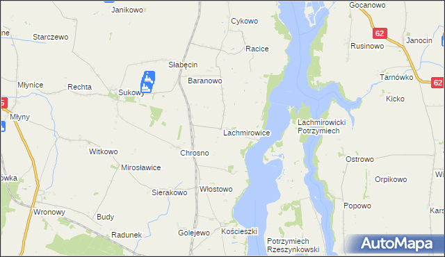 mapa Lachmirowice, Lachmirowice na mapie Targeo
