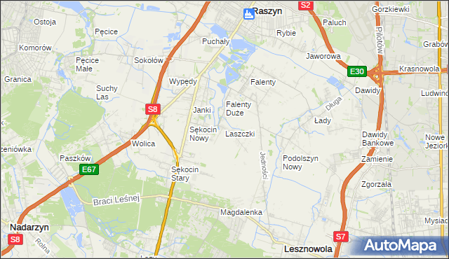 mapa Laszczki, Laszczki na mapie Targeo