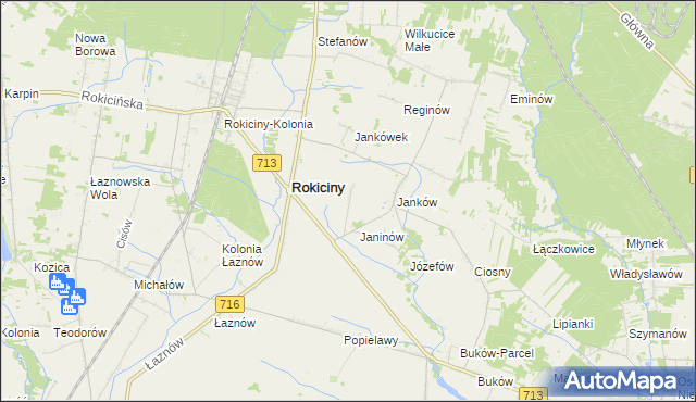 mapa Łaznówek, Łaznówek na mapie Targeo