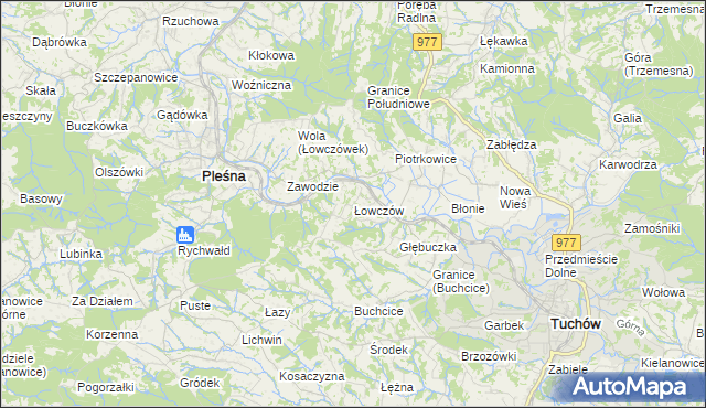 mapa Łowczów, Łowczów na mapie Targeo