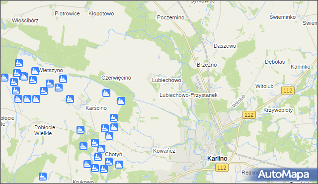 mapa Lubiechowo-Przystanek, Lubiechowo-Przystanek na mapie Targeo
