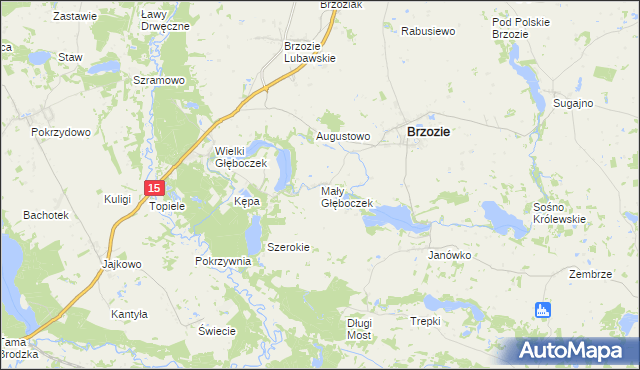 mapa Mały Głęboczek, Mały Głęboczek na mapie Targeo