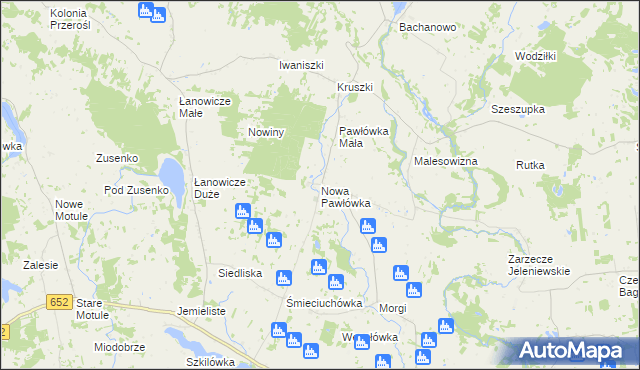 mapa Nowa Pawłówka, Nowa Pawłówka na mapie Targeo
