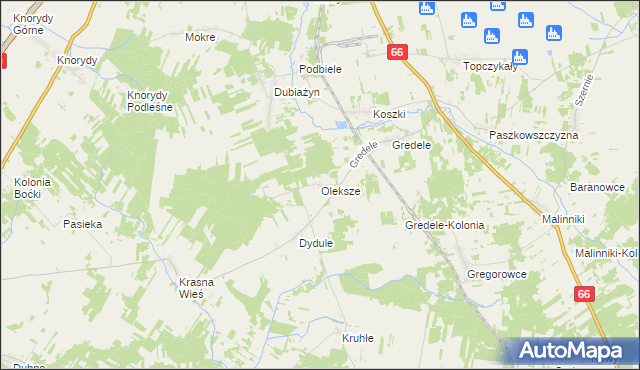 mapa Oleksze, Oleksze na mapie Targeo