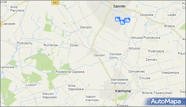 mapa Osmolin, Osmolin na mapie Targeo