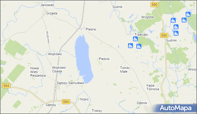 mapa Pleśnik, Pleśnik na mapie Targeo