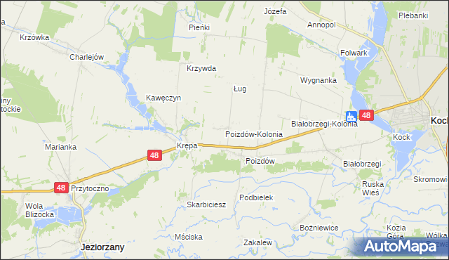 mapa Poizdów-Kolonia, Poizdów-Kolonia na mapie Targeo