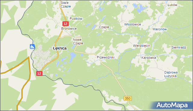 mapa Przewoźniki, Przewoźniki na mapie Targeo