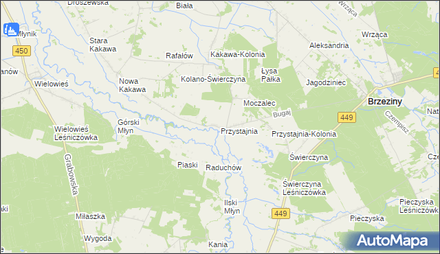 mapa Przystajnia, Przystajnia na mapie Targeo