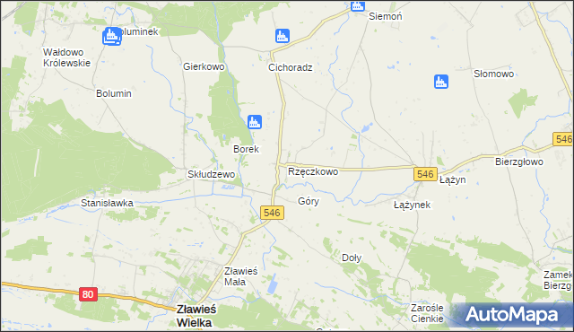 mapa Rzęczkowo, Rzęczkowo na mapie Targeo