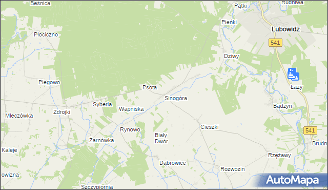 mapa Sinogóra, Sinogóra na mapie Targeo