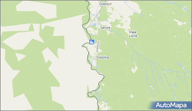 mapa Sobolice gmina Przewóz, Sobolice gmina Przewóz na mapie Targeo