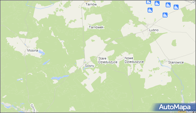 mapa Stare Dzieduszyce, Stare Dzieduszyce na mapie Targeo
