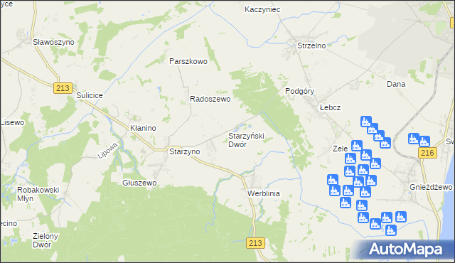 mapa Starzyński Dwór, Starzyński Dwór na mapie Targeo